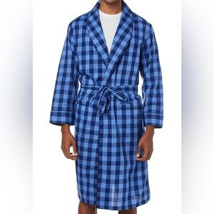 Nautica Blue Plaid Robe
